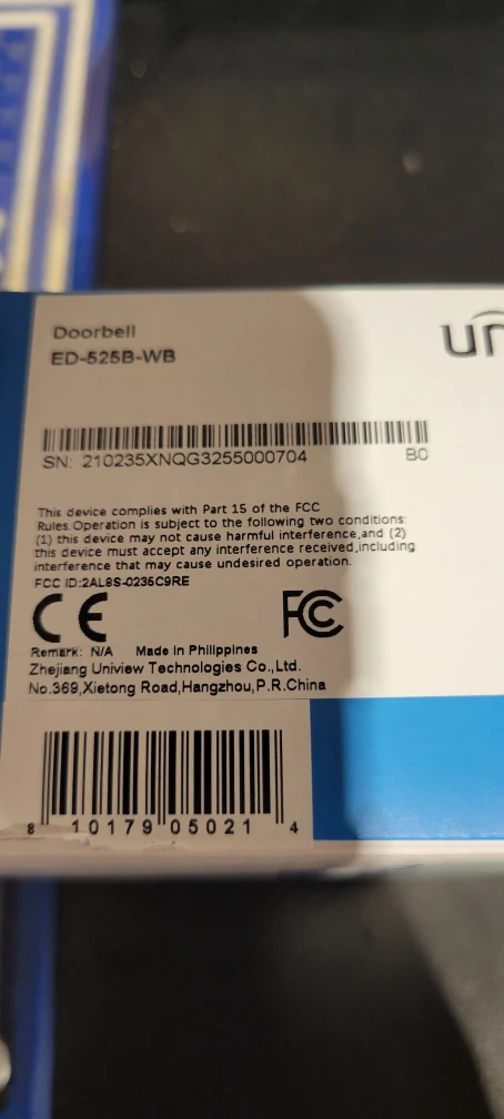 UNV ED-525B-WB Dual Camera Video Doorbell - New - photo 3