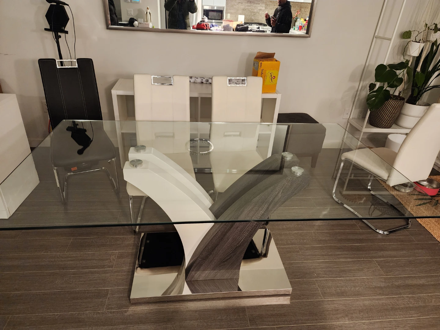 Glass Top Dining Table from Brick