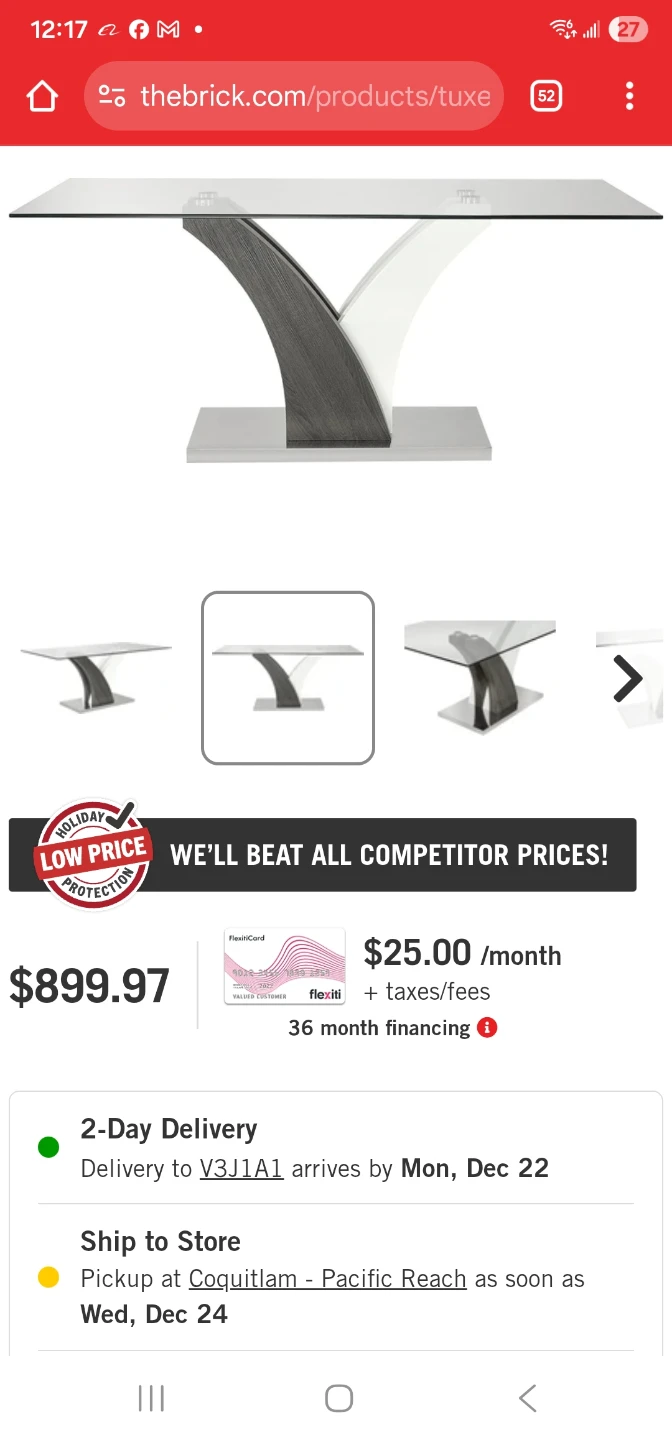 Glass Top Dining Table from Brick - photo 3