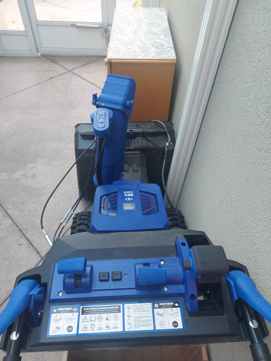 Snow Joe 96V Cordless Snow Blower no batteries - photo 3