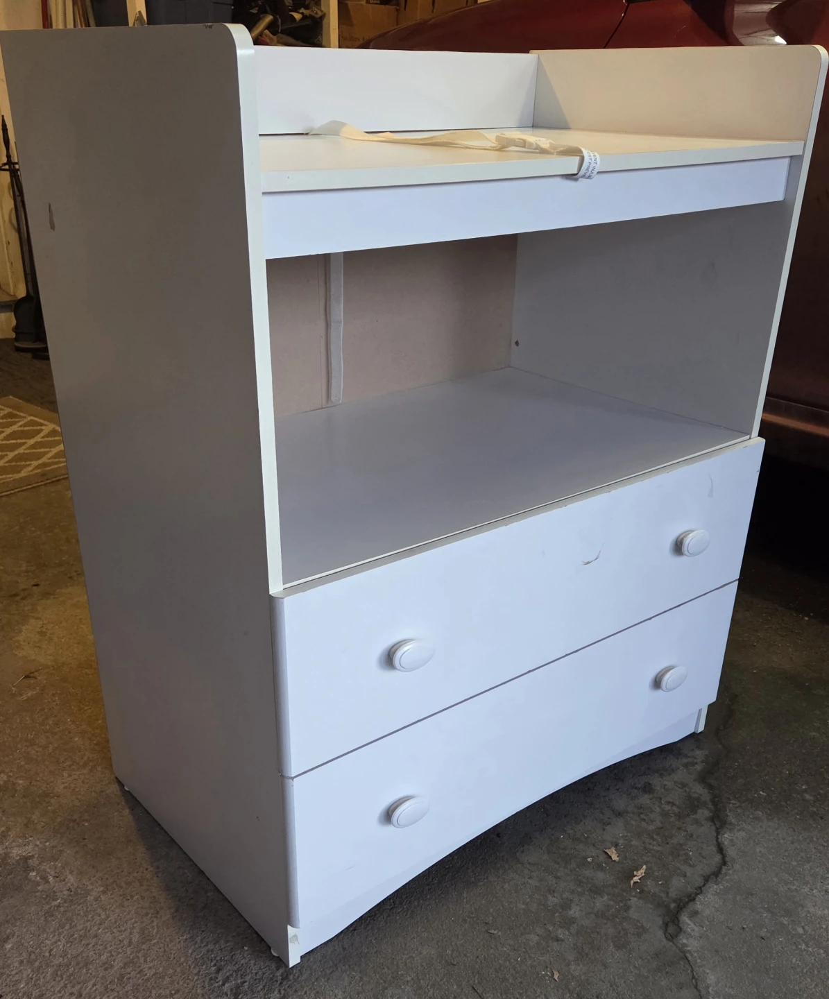 White Changing Table with Drawers - photo 2
