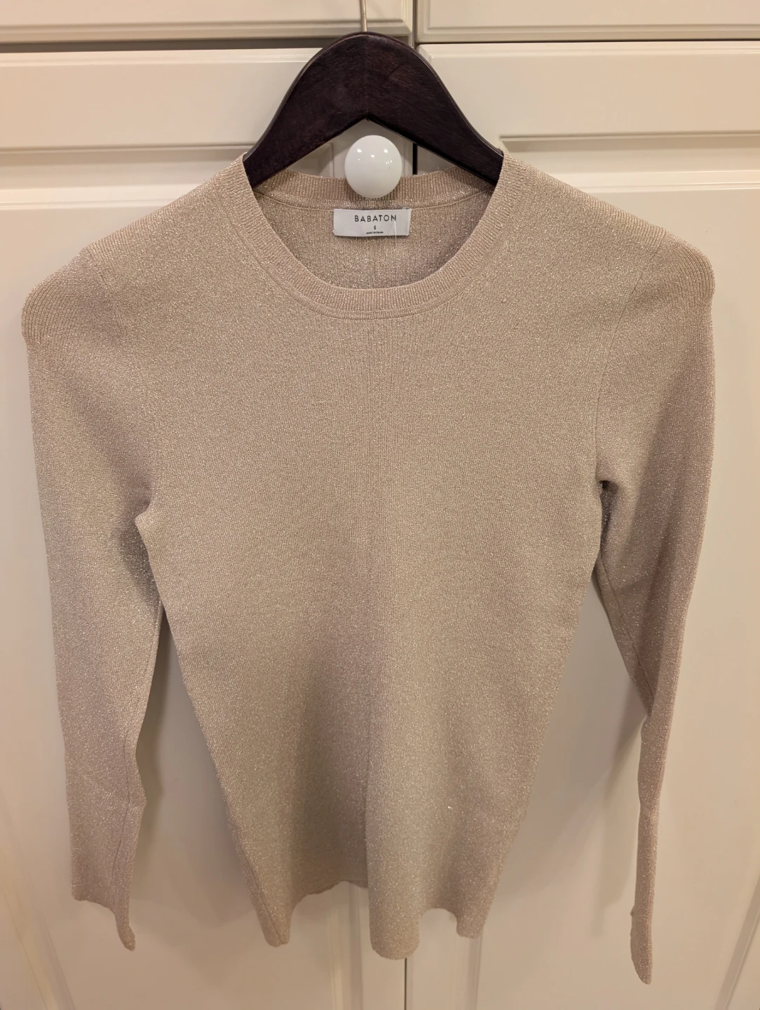 Babaton Gold Knit Top - Size S - photo 3