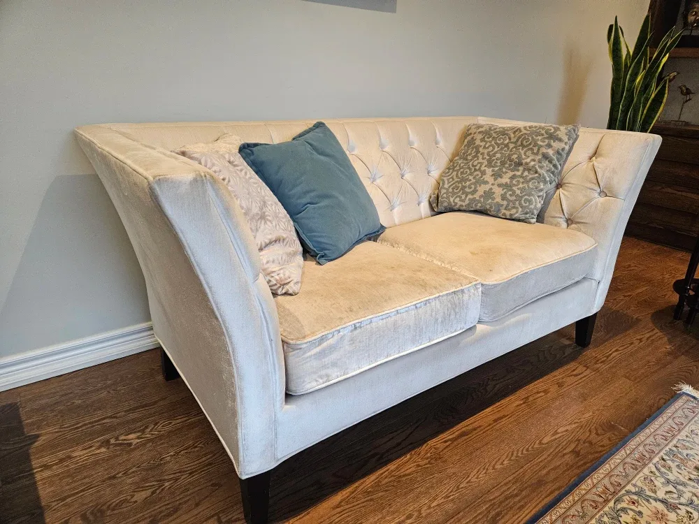 Tufted  Loveseat Sofa - Beige