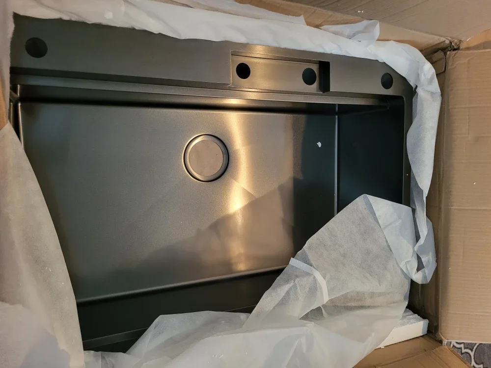 New Handcrafted Kitchen Sink - Davivy DS-1525-BK Black image indicator(3)