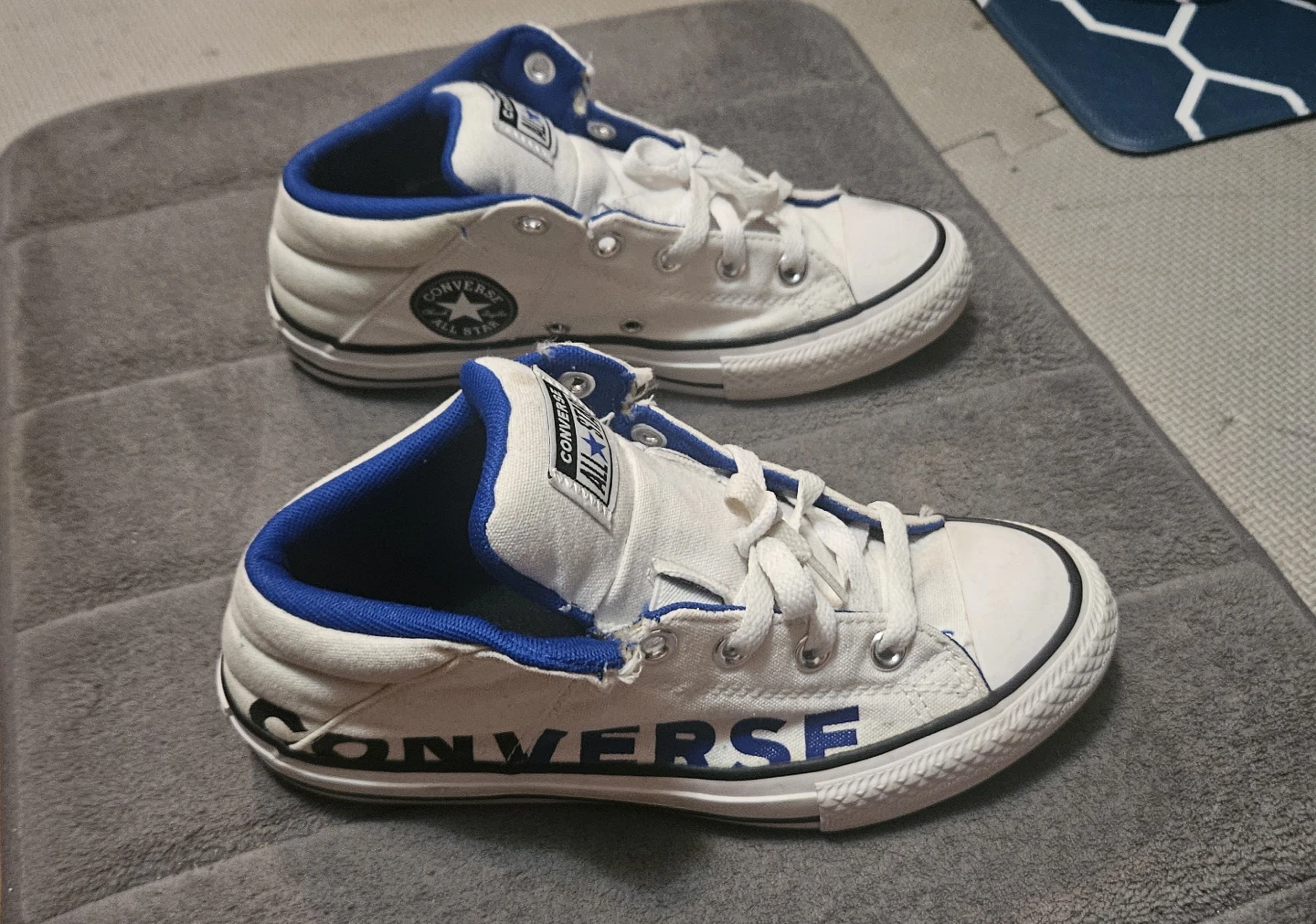 Converse All Star White & Blue Shoes - photo 4