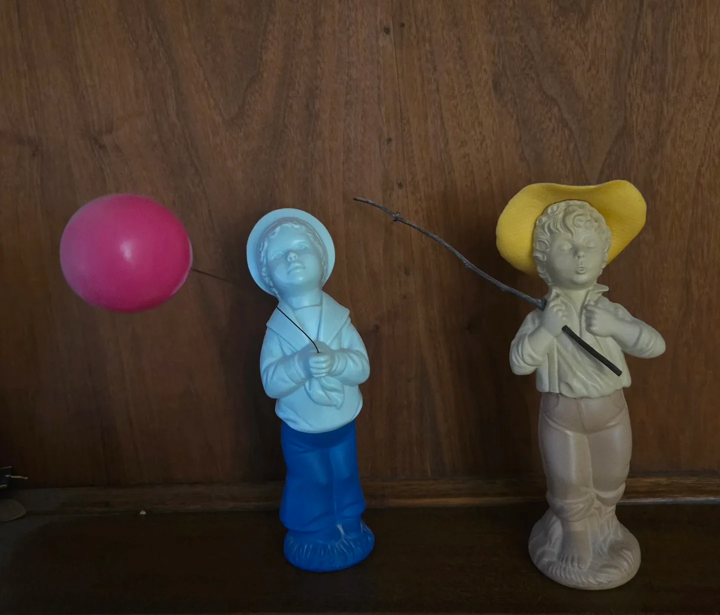 Vintage Boy Figurines with Balloon and Fishing Rod image indicator(4)
