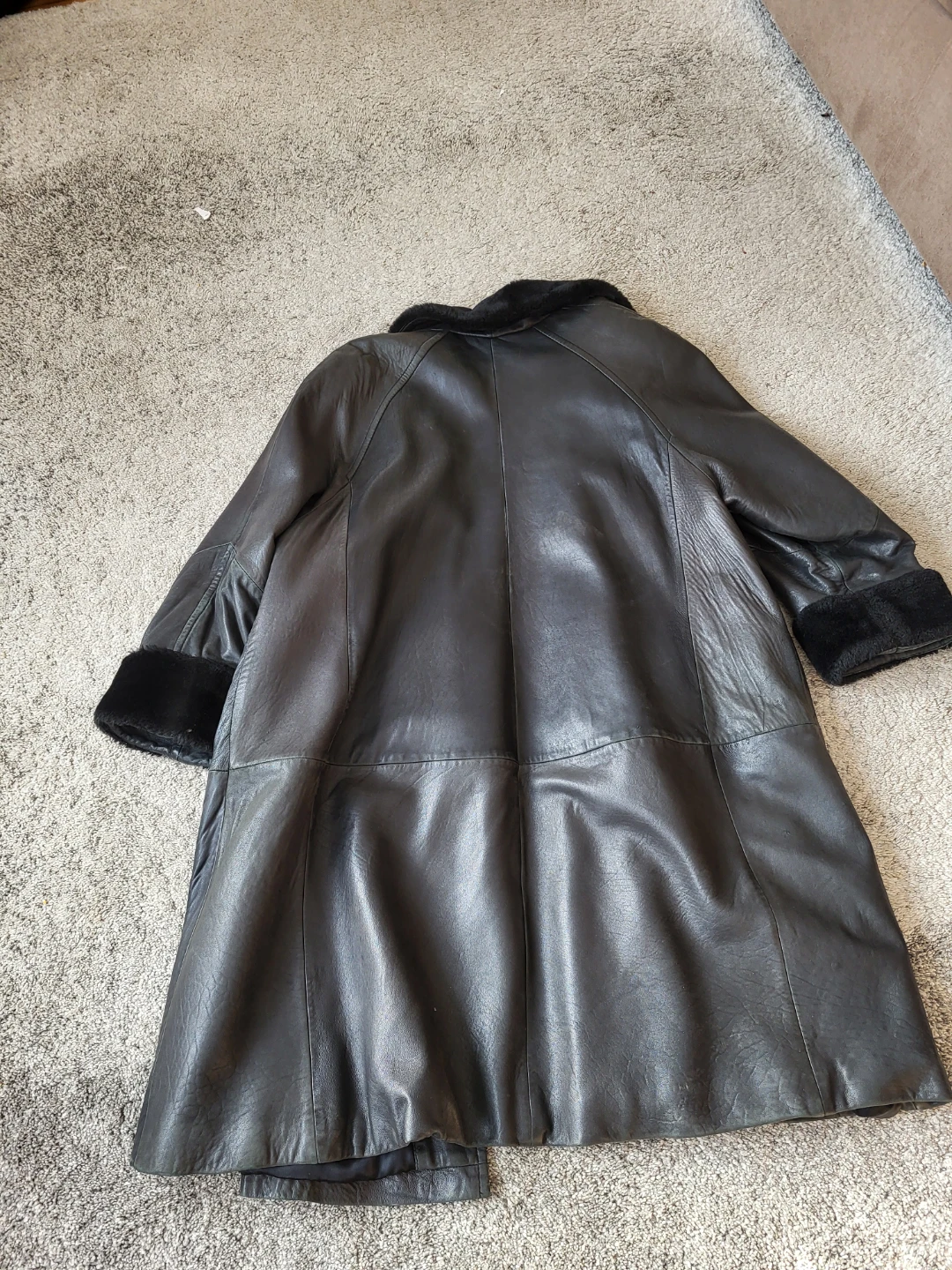 Danier Canada Black Leather Coat - Size L - photo 2