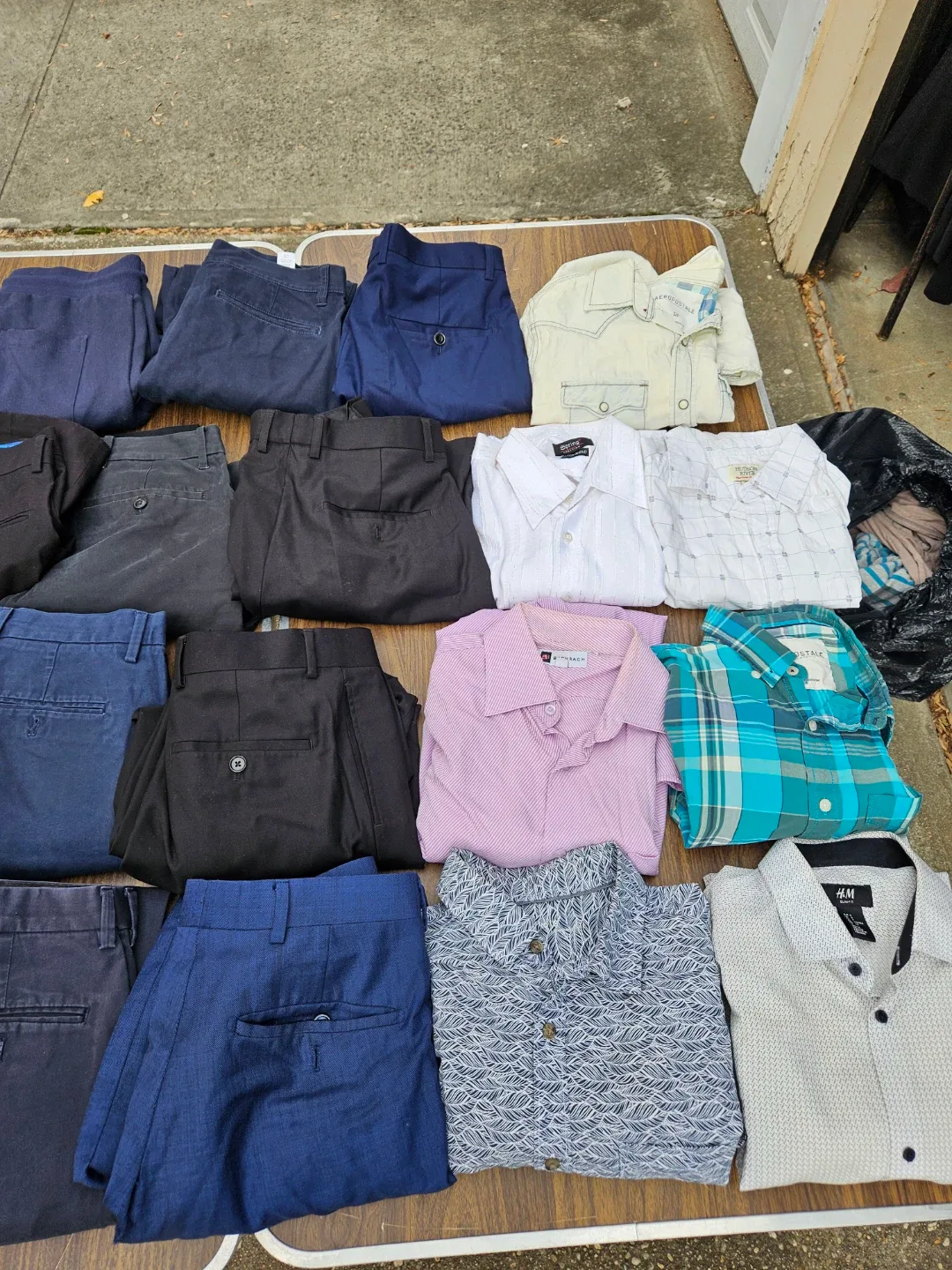 26 pants and shirts size small and 1 suit 2 jackets image indicator(3)