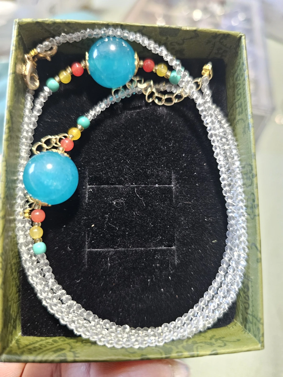Handmade carnelian and amazonite Necklace,Car - photo 2