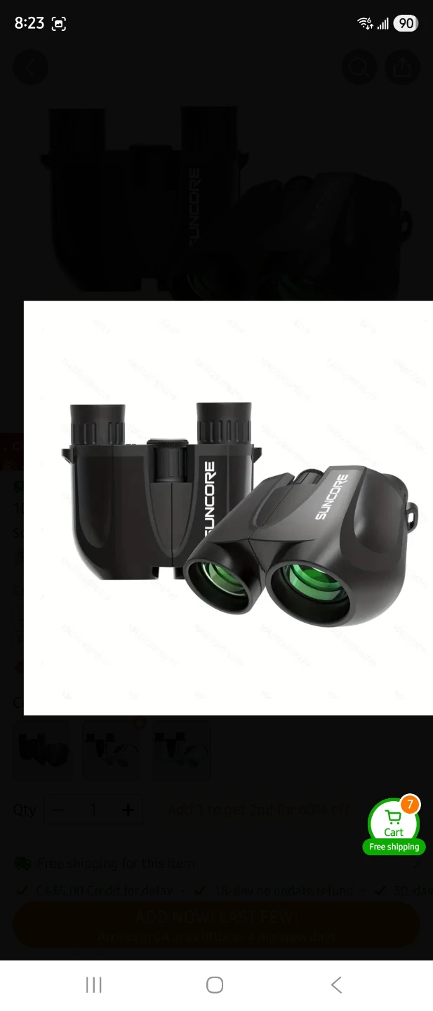 Suncore "HAWK EYE" 10X25 professional Binoculars