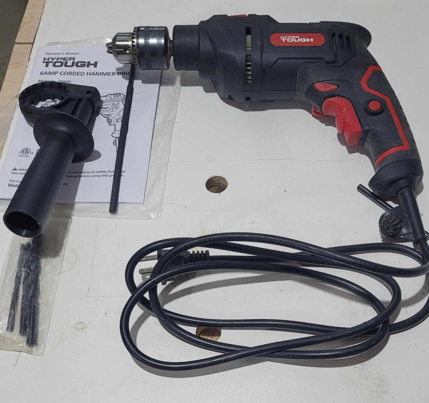 Hyper Tough 6AMP Corded Hammer Drill - Model TD6HD
