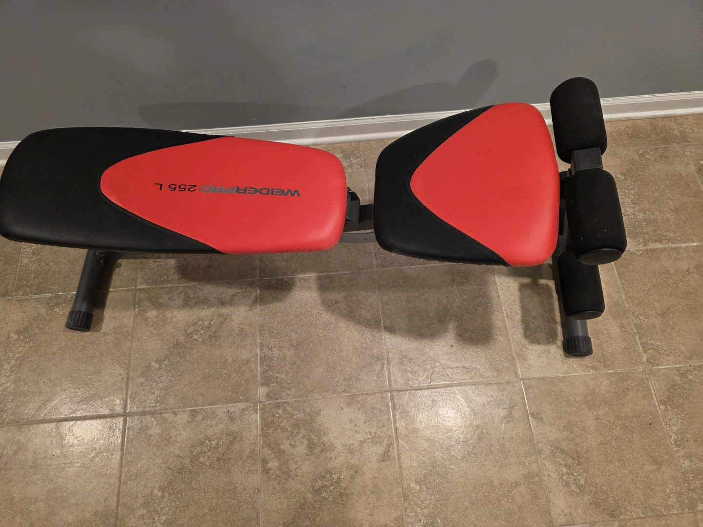Weider Pro 255 L Ab Bench - Red & Black