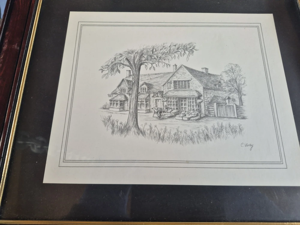 Framed House Sketch Art - Set of 2 - photo 2