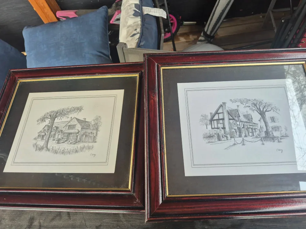Framed House Sketch Art - Set of 2 image indicator(3)
