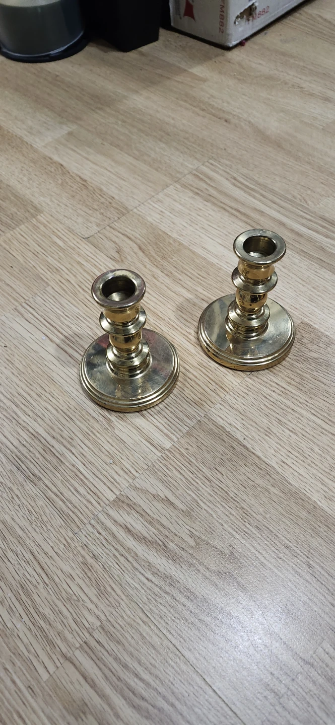 Solid Brass Candlestick Holders - Set of 2 - photo 2