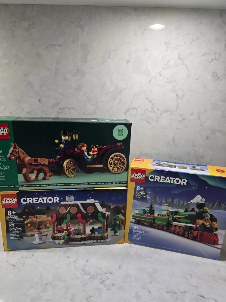 LEGO Sets: Wintertime Carriage, Market Stall & Holiday Train