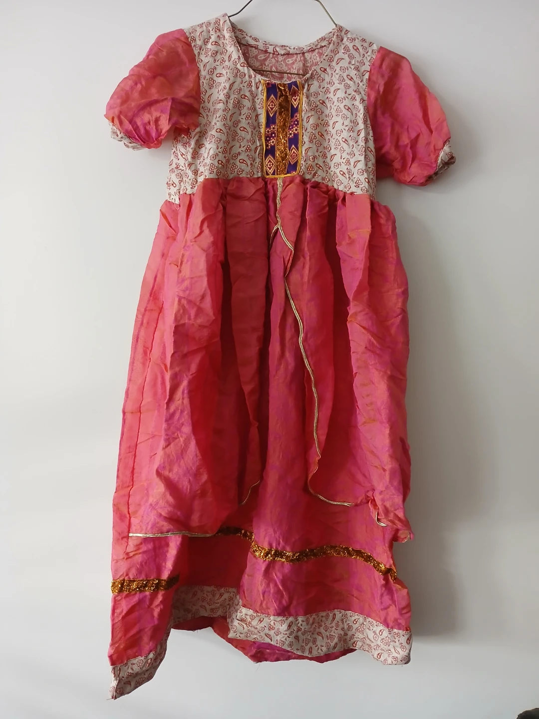 Pink Dress with Gold Detailing - photo 3