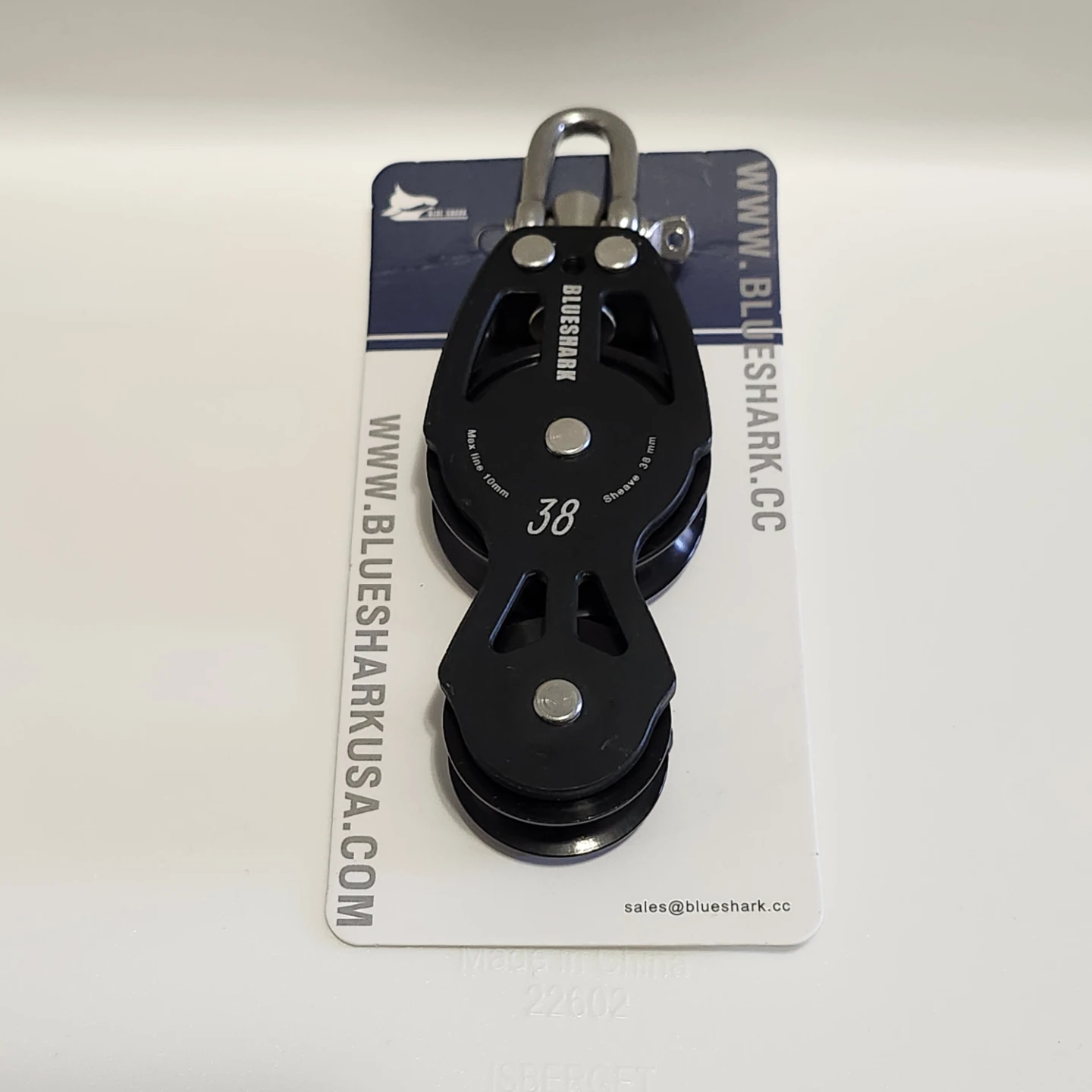 Blue Shark 2253 Sailing Pulley Block 38mm Single Fiddle Swivel