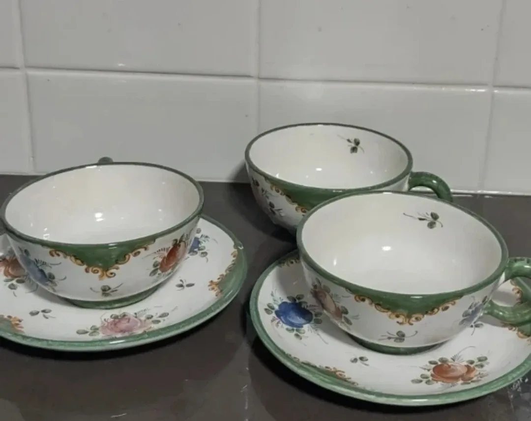 Dervuta Floral Tea 3 Cups and  2Saucers #Cleanout image indicator(4)