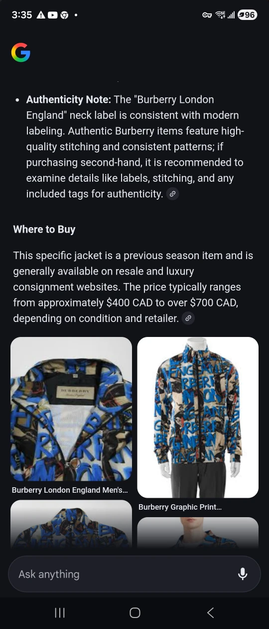 Burberry London England Graphic Print Jacket - photo 2