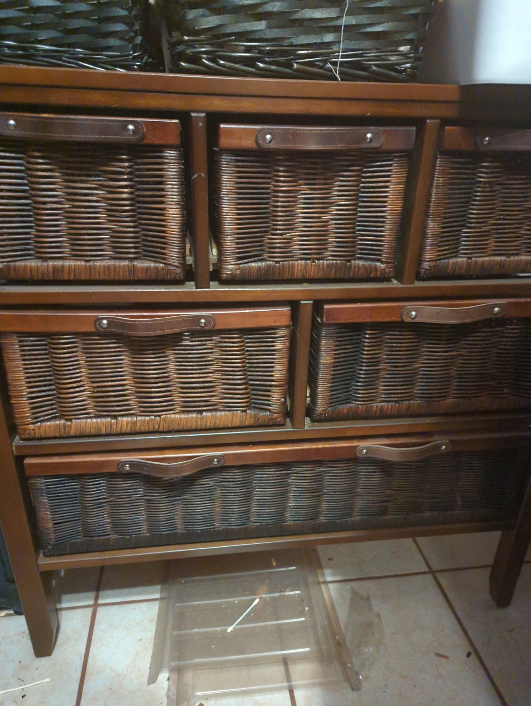 Wicker Basket Drawer Storage Unit - photo 3