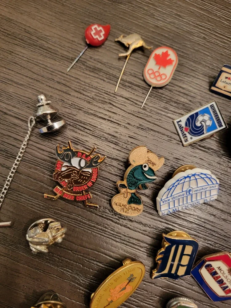 Lot of Vintage Collectible Pins image indicator(9)