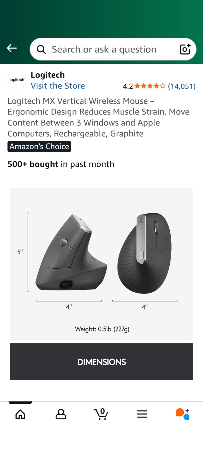 Logitech MX Vertical Wireless Mouse - Graphite - photo 4