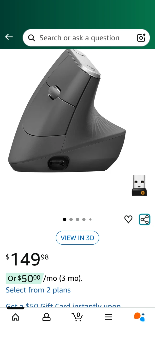 Logitech MX Vertical Wireless Mouse - Graphite - photo 5