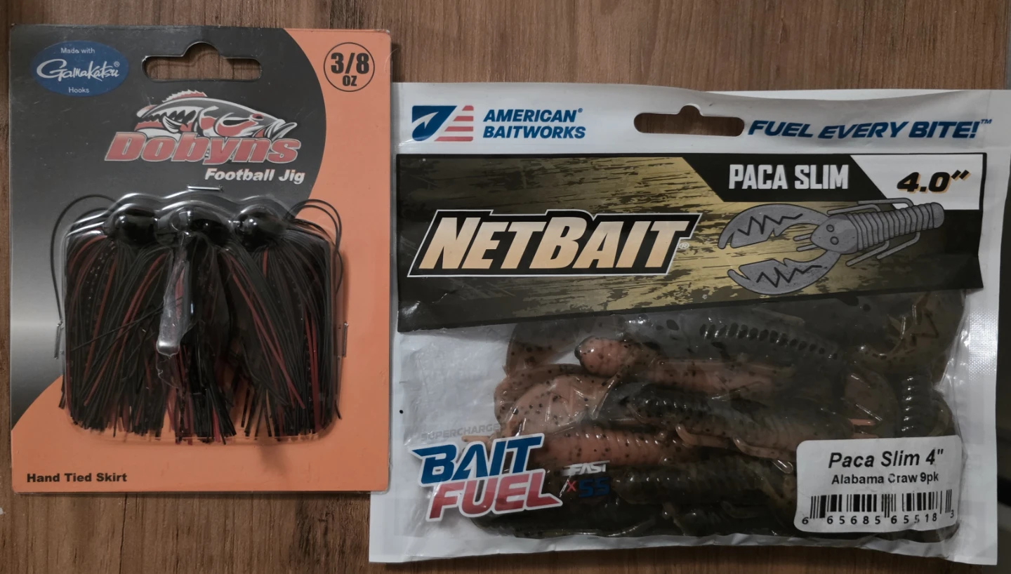 Dobyns Football Jig & NetBait Paca Slim 4" Craw