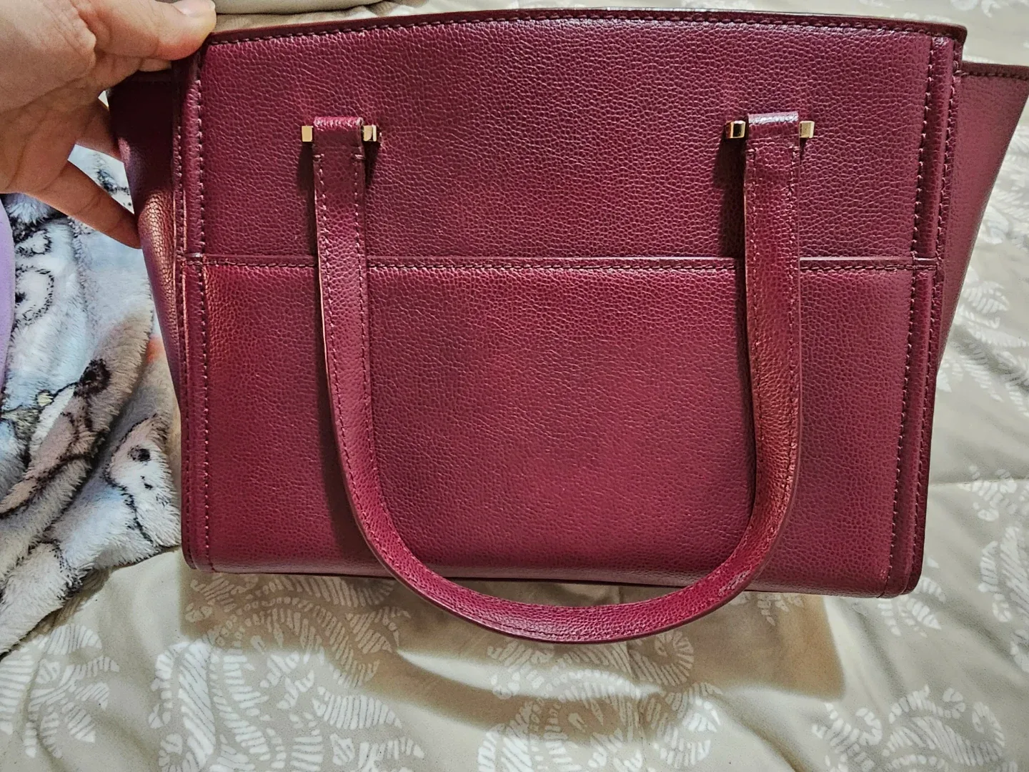 Kate Spade Burgundy Leather Satchel #cleanout image indicator(2)