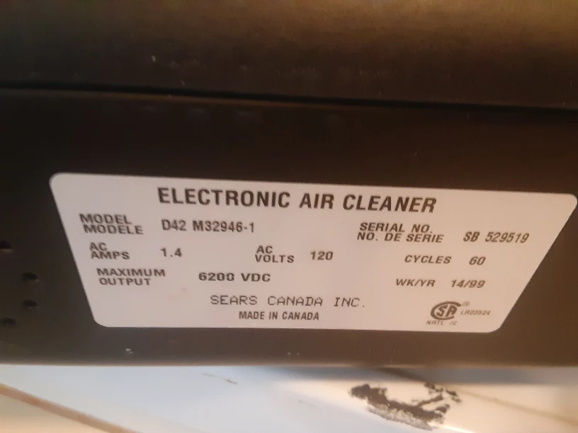 Sears Canada Electronic Air Cleaner #cleanout - photo 4