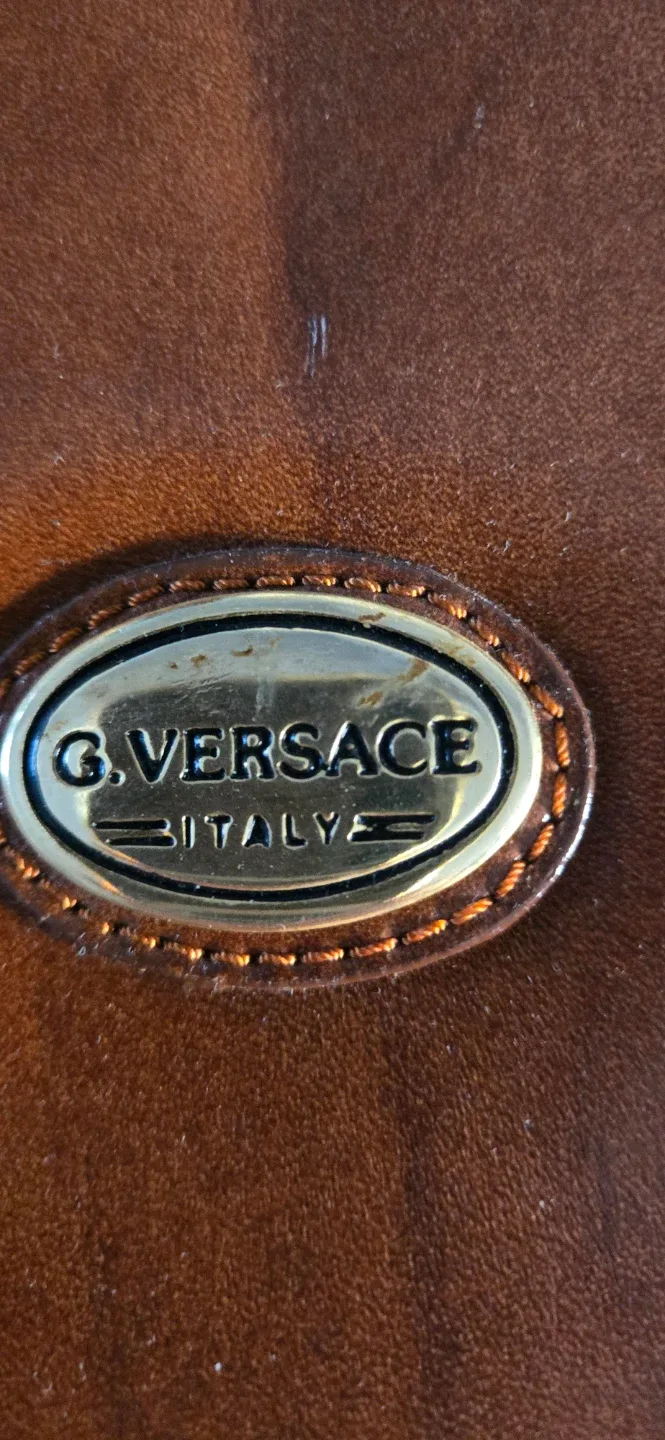 G. Versace Italy Brown Leather Handbag image indicator(5)