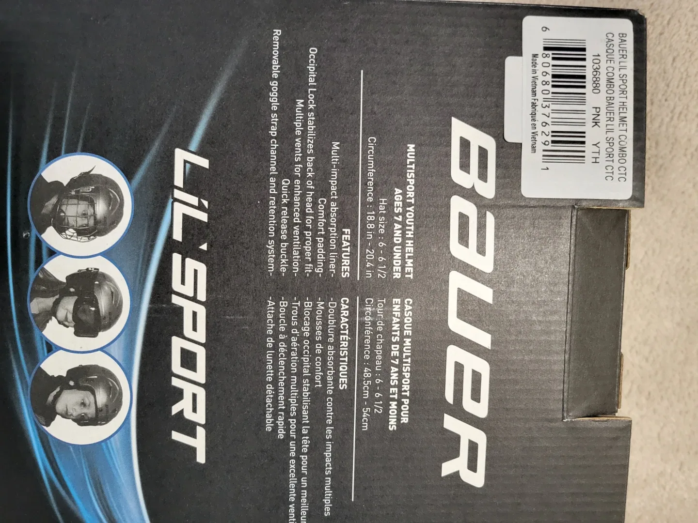 Bauer Lil Sport Youth Helmet Combo - New in Box! image indicator(4)