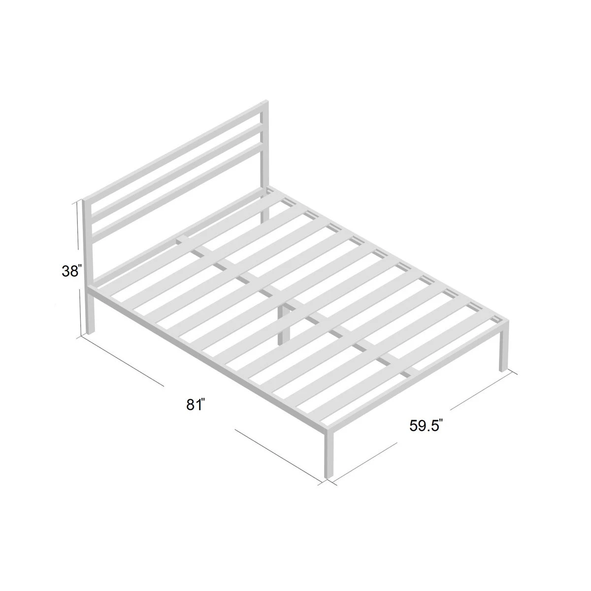 Black Metal Bed Frame (double) - photo 3