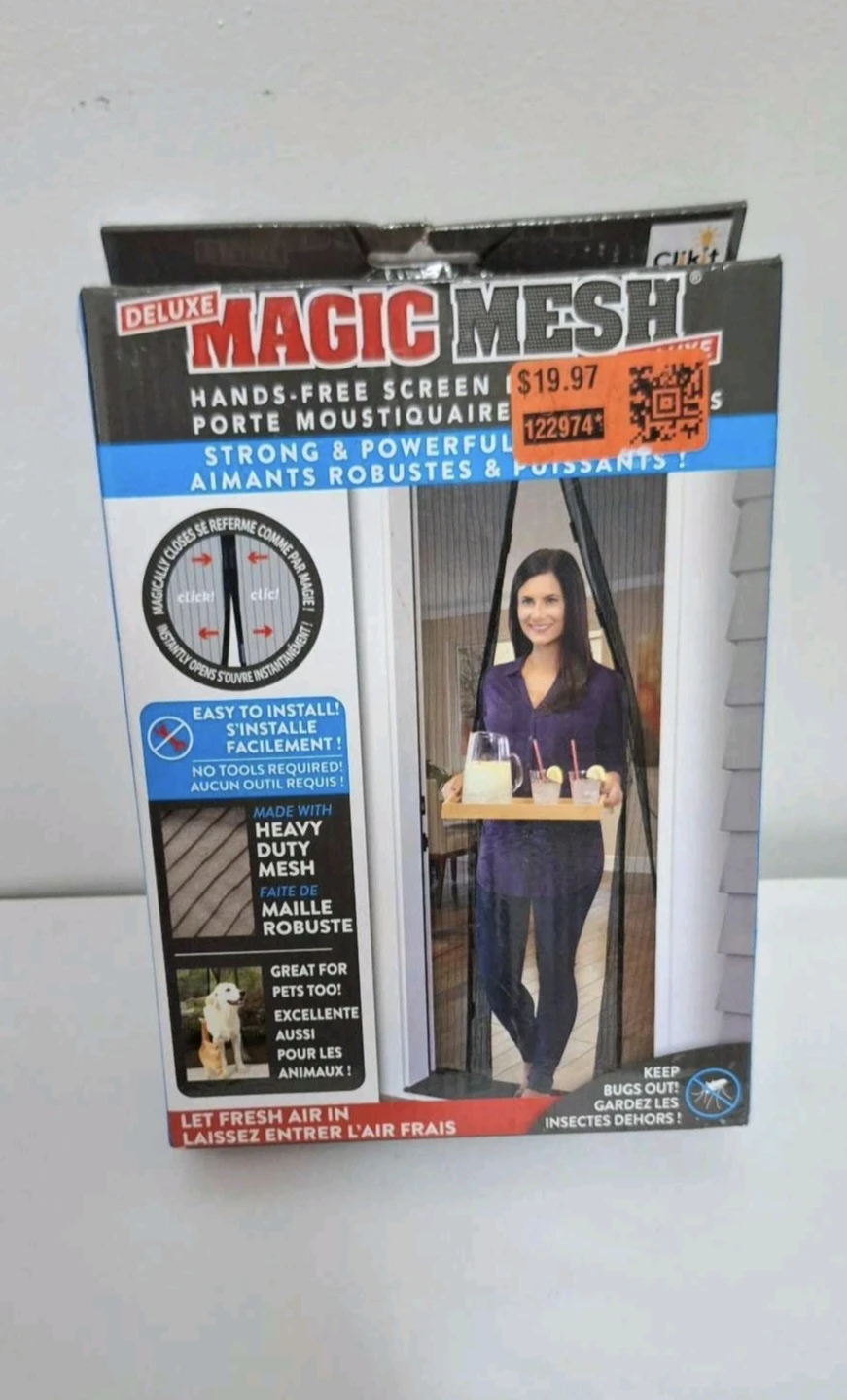 Deluxe Magic Mesh Hands-Free Screen Door