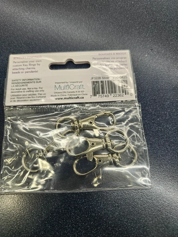 Craft Medley Key Ring Clips - 4 pc image indicator(3)