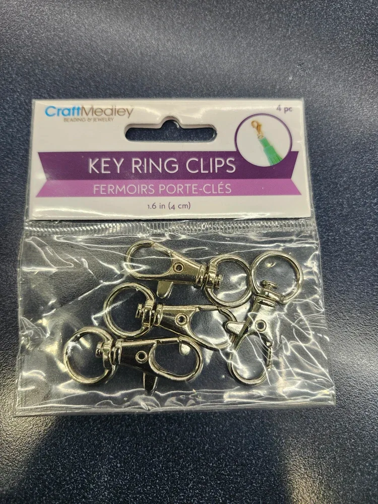 Craft Medley Key Ring Clips - 4 pc image indicator(4)