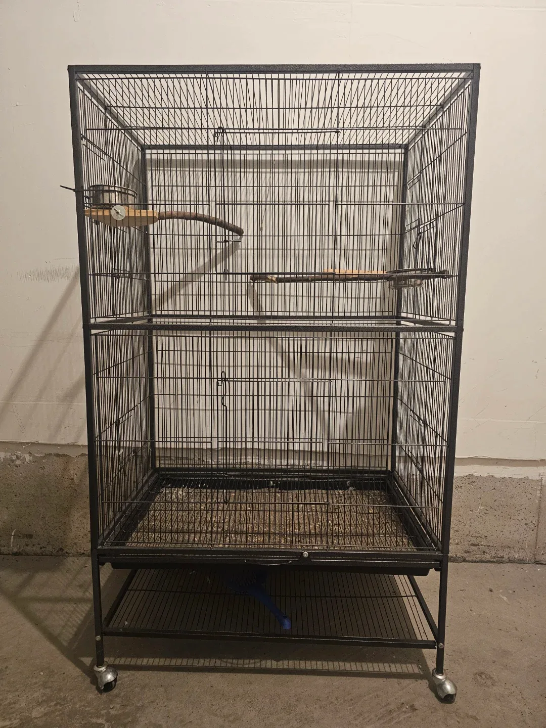 Large Black Bird Cage with Stand