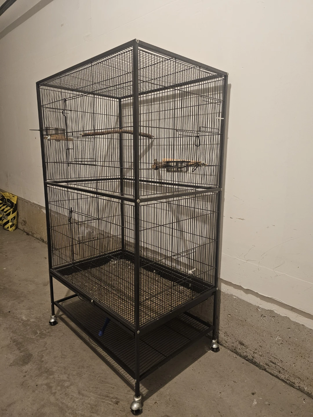 Large Black Bird Cage with Stand - photo 2