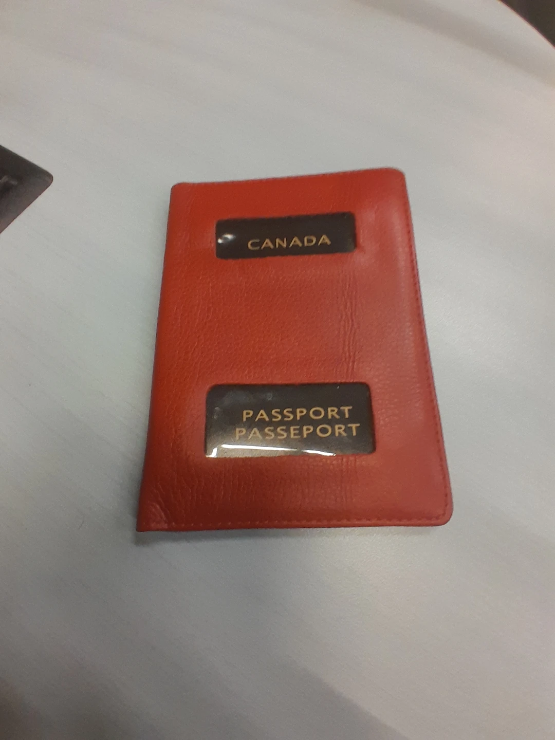 Red Leather Canada Passport Holder - photo 2