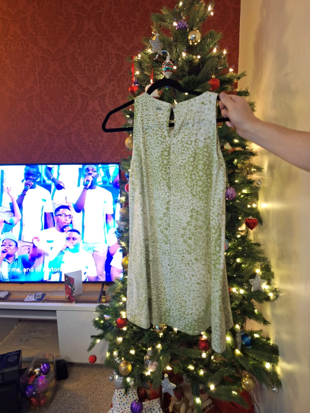 # Gifting Talbots Sleeveless Dress - Green & White - photo 4
