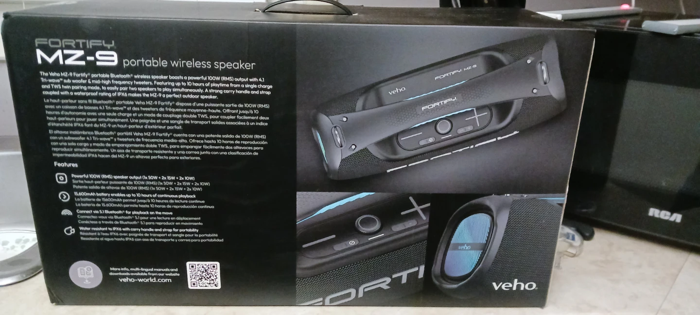 Veho Fortify MZ-9 Portable Wireless Speaker - New! - photo 2