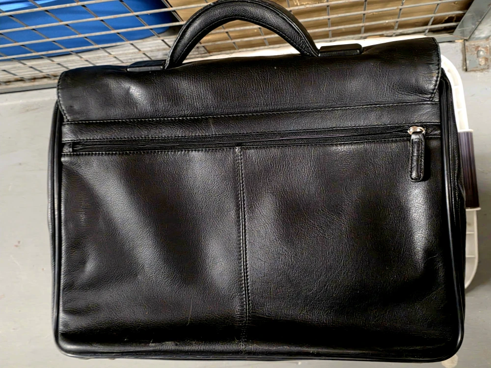 Toscano Italy Black Leather Briefcase - photo 2