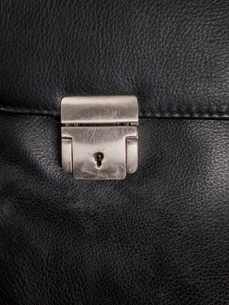 Toscano Italy Black Leather Briefcase - photo 4