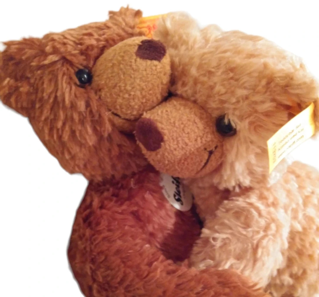 STEIFF 113703 KIMBA & KAI BROWN TAN TEDDY BEARS  PLUSH NWT