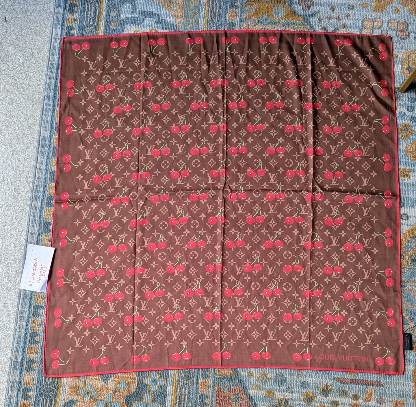 Louis Vuitton Cherry Scarf - new with tags - photo 2