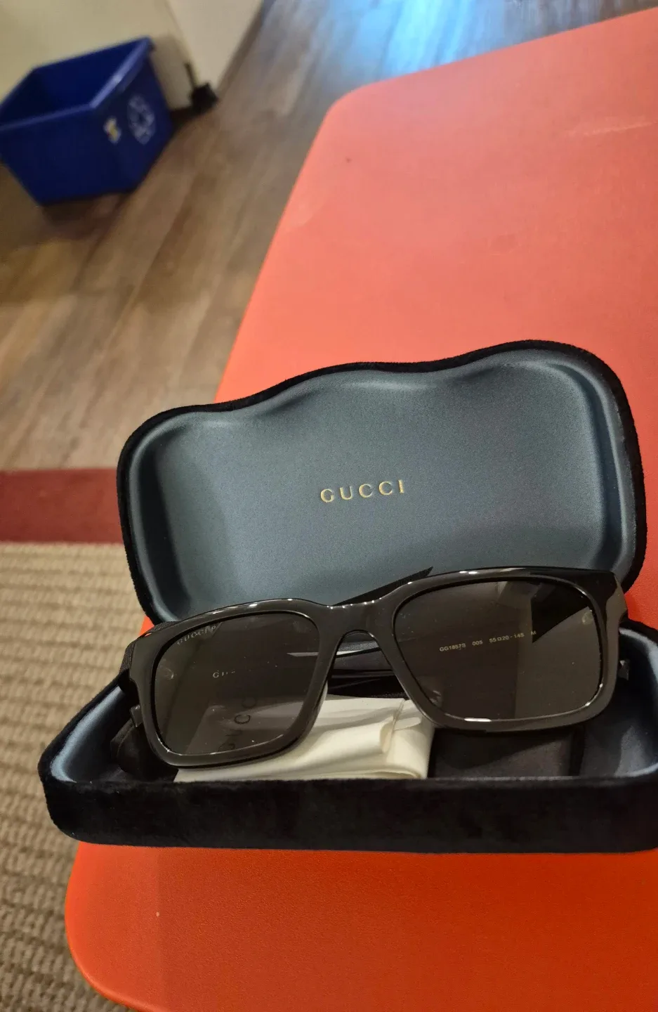 Gucci GG1857S 005 Sunglasses - Black, 55-20-145