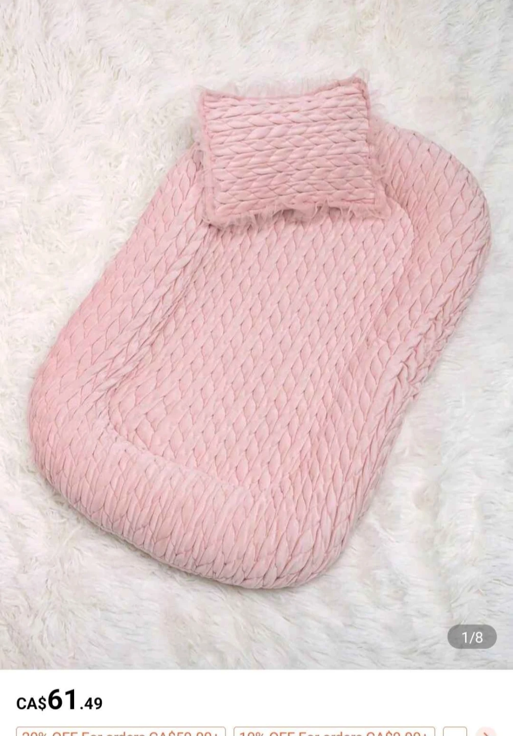 Pink Baby Nest with Pillow - photo 2