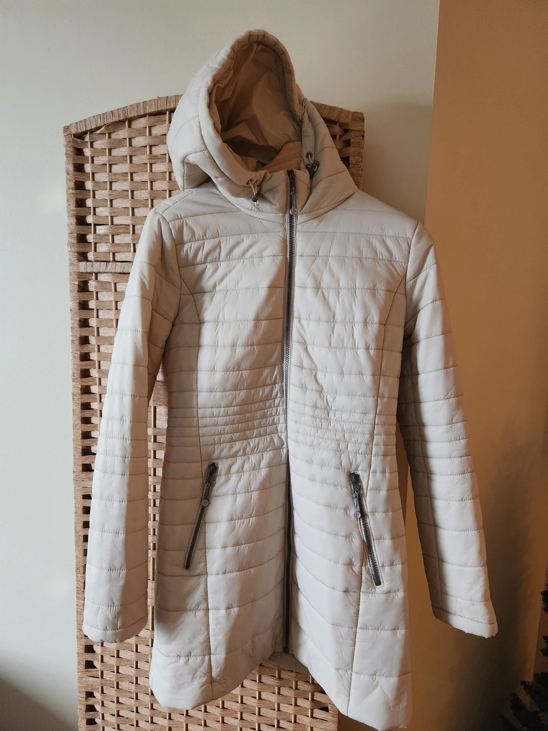 Zella Beige Puffer Jacket - Size Small (Women) - photo 3