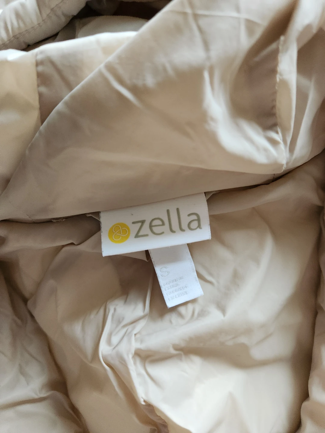 Zella Beige Puffer Jacket - Size Small (Women) - photo 5